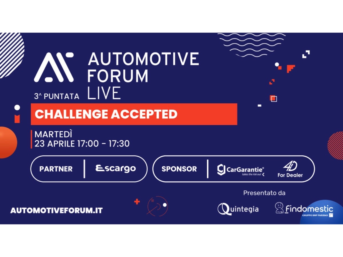 Quintegia "Challenge Accepted", terza puntata Automotive Forum LIVE