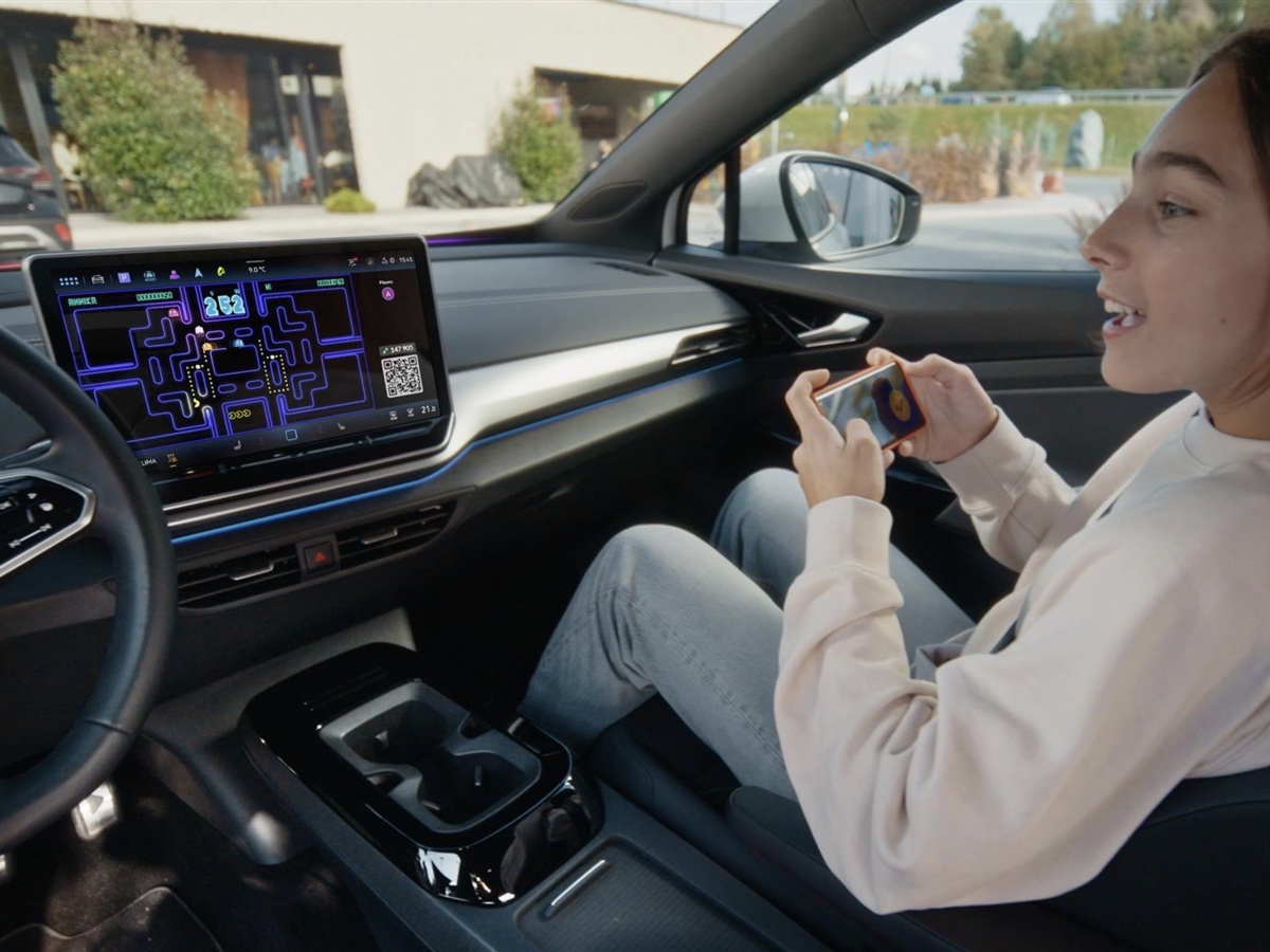 Volkswagen gaming on board Pac-Man 