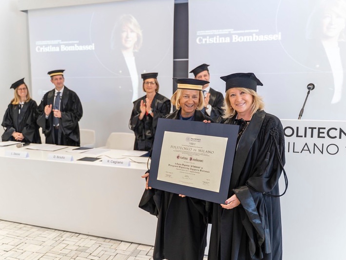 Cristina Bombassei (Brembo) Laurea honoris causa Ingegneria PoliMI 