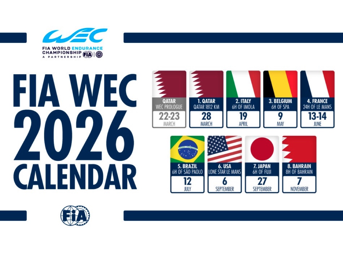 FIA WEC calendario 2026
