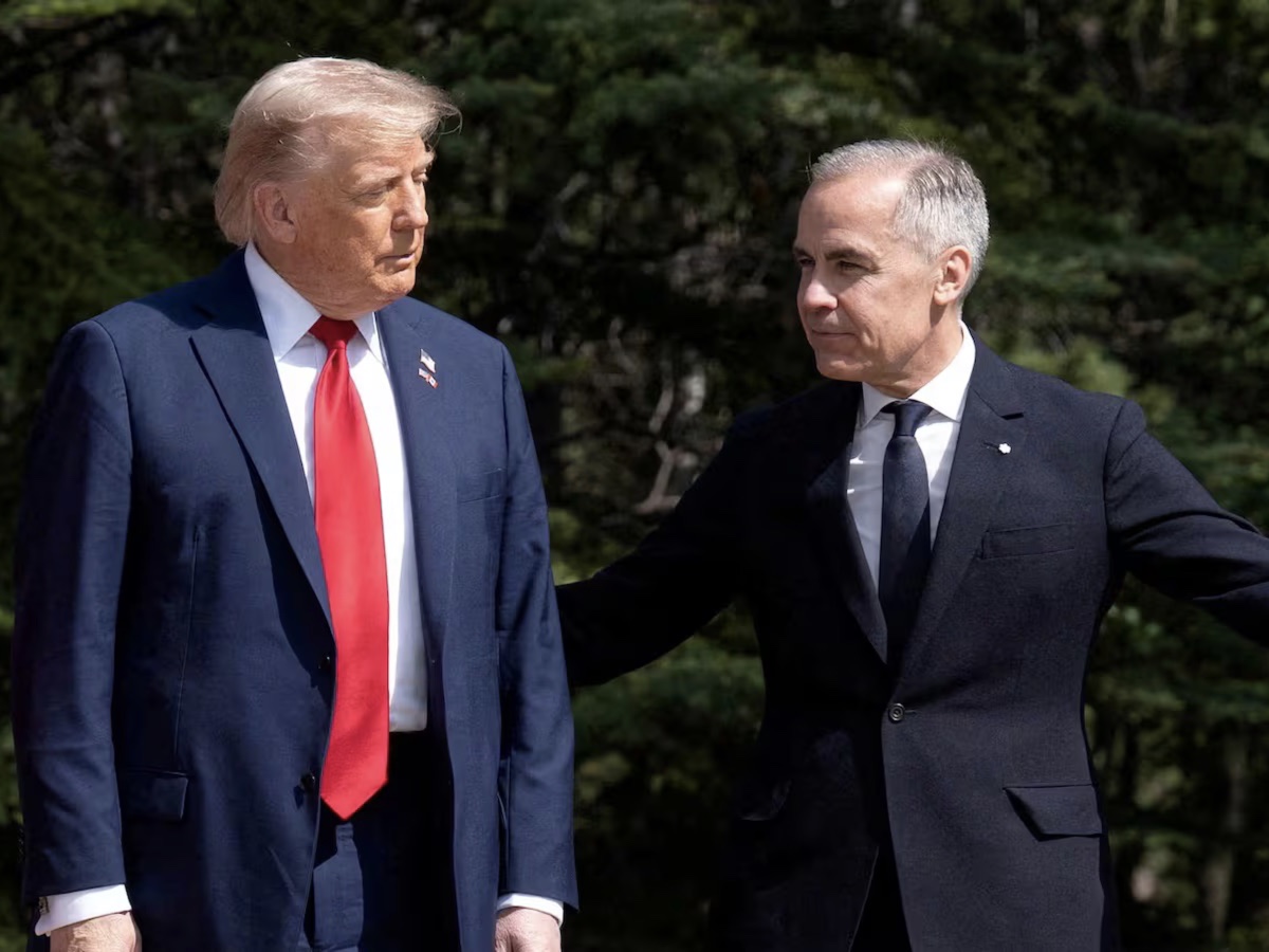 Donald Trump e primo ministro canadese Mark Carney