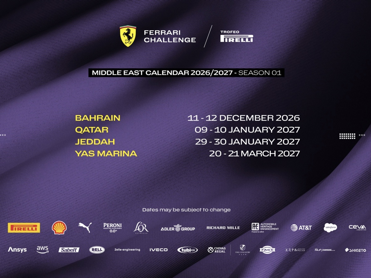 Ferrari calendario Challenge Trofeo Pirelli Middle East
