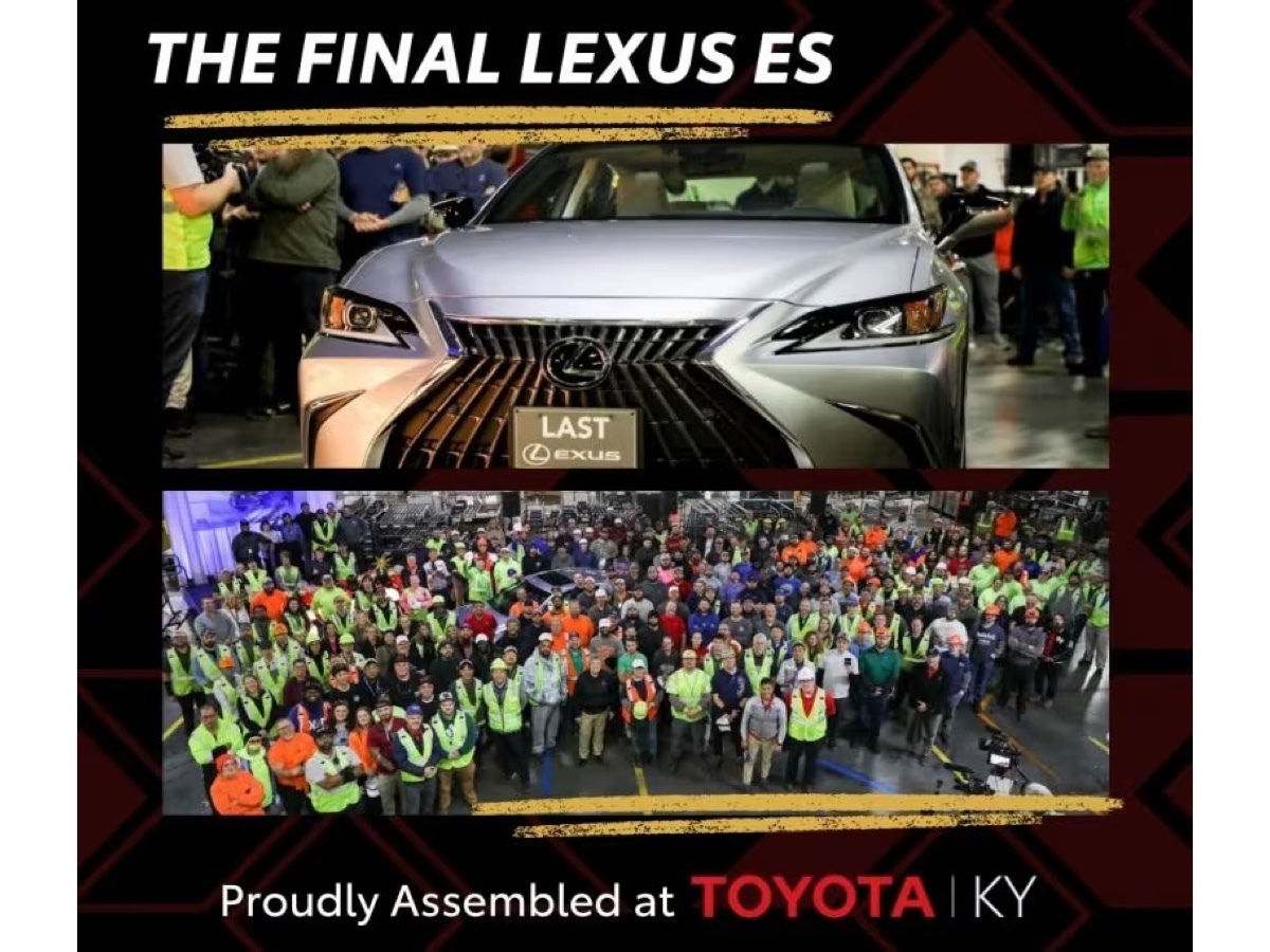 Lexus ES fine produzione USA