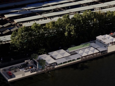 Parco esperenziale ad Afloat, sul fiume Yarra, per il debutto a Melbourne dell’Audi Revolut F1 Team