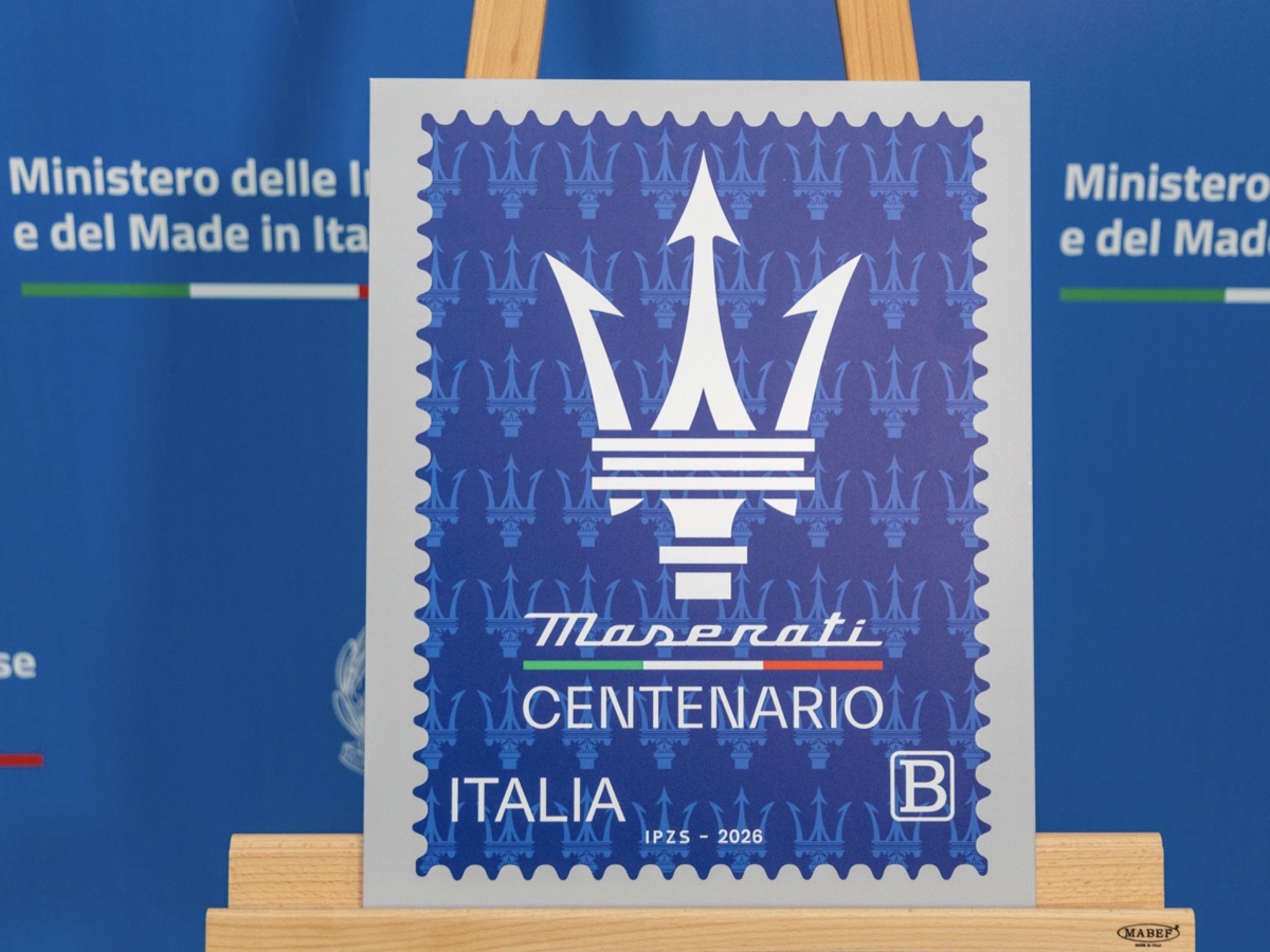 Francobolli centenario Tridente Maserati