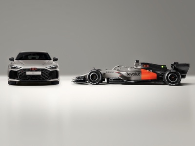 La Audi RS 5 hot lap car al GP di Miami di Formula 1