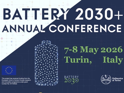 Il 7-8 maggio a Torino la 6ª conferenza annuale di Battery 2030+