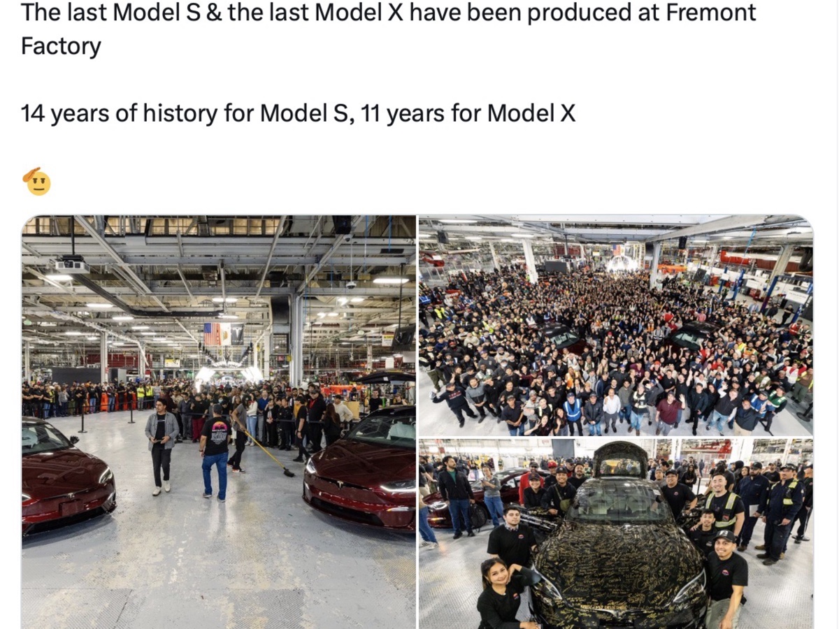 Tesla stop produzione Model S e Model X Fremont