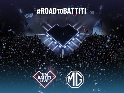 MG auto ufficiale del tour Road to Battiti
