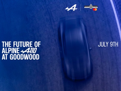 Anteprima mondiale a Goodwood per il prototipo della Alpine A110 elettrica 