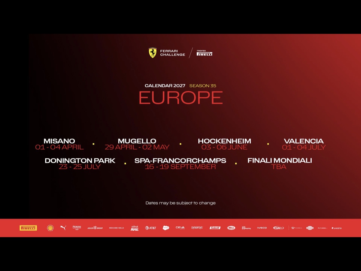 Ferrari Challenge Europe 2027