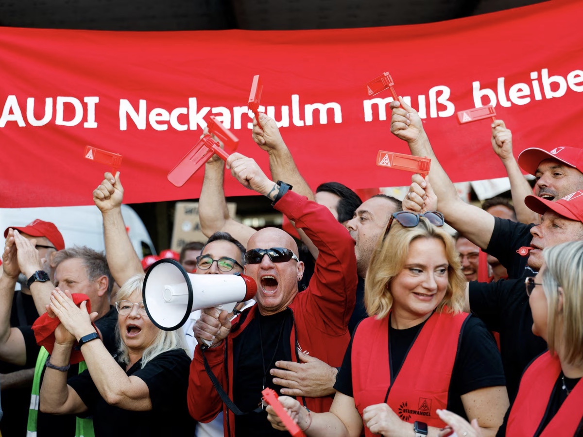 Audi protesta lavoratori Neckarsulm