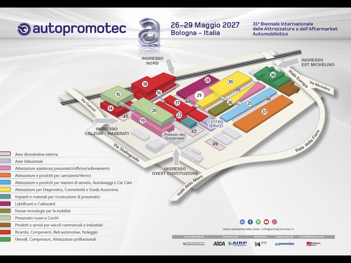 Autopromotec 2027 mappa merceologica