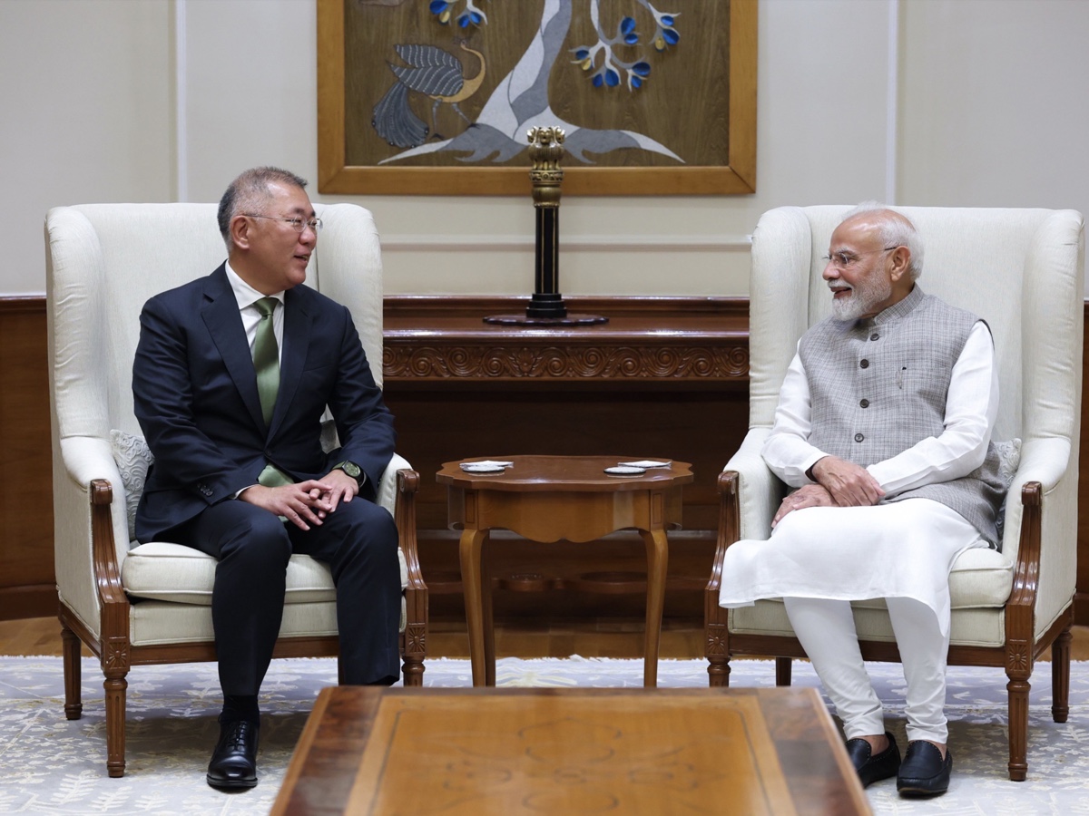 Hyundai CEO Euisun Chung primo ministro indiano Narendra Modi